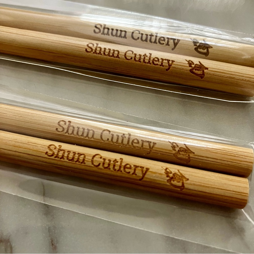 SHUN Natural Wood Chopsticks, Two Sets, NWT